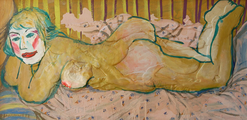 Феликс Волосенков. Лежащая на кровати. 1988 год 