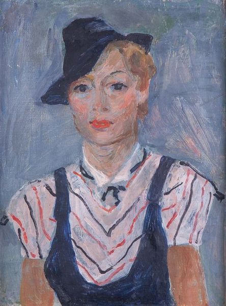 Натан Альтман. Портрет И. Д. в полосатой кофточке. 1936.