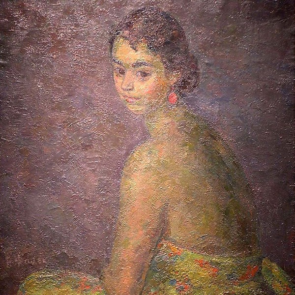 Р. Фальк. Портрет Ольги Северцевой (фрагмент). 1952