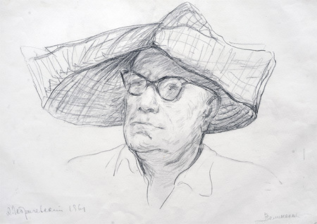 Р. Зелинская. Портрет А. Г. Габричевского. 1961