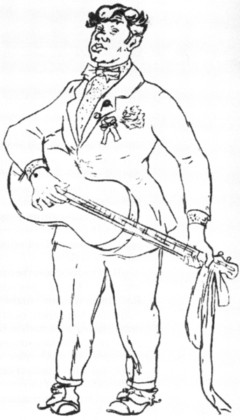 «Клоп». Олег Баян — самородок, из домовладельцев. Эскиз Кукрыниксов. 1928. Источник: Человек, 2009. №4 (<span class="nobr">июль-август</span>)